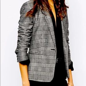 Mango Heritage Check Tailored Jacket